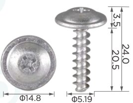 99448 Саморез автомобильный под шлиц типа TORX с толщиной ножки 5.2 VAG N90846601