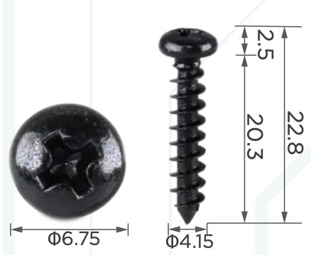 99449 Саморез автомобильный металиический крестовой, толщиной 4.1мм N91091001