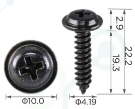 99450 Саморез автомобильный металиический крестовой, толщиной 4.2x19