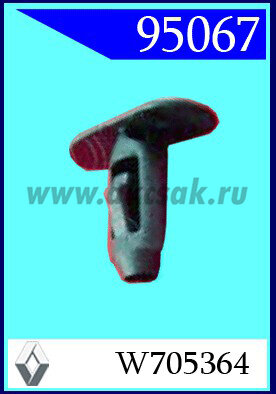 95067 Клипса автомобильная (крепёжное изделие) RENAULT