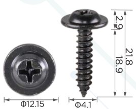 99452 Саморез автомобильный металиический крестовой, толщиной 4.1мм Ford 56912S2, 56912S