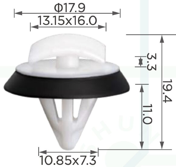91375 Клипса автомобильная (крепёжное изделие) VW