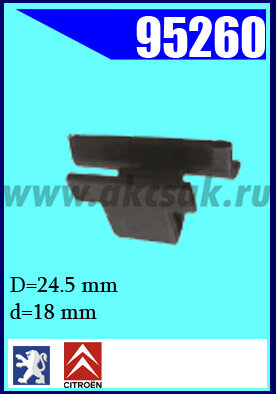 95260 Клипса автомобильная (крепёжное изделие) RENAULT, PEUGEOT, C