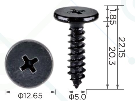 99456 Саморез автомобильный металиический крестовой, толщиной 4.7мм HONDA 90103TA0000